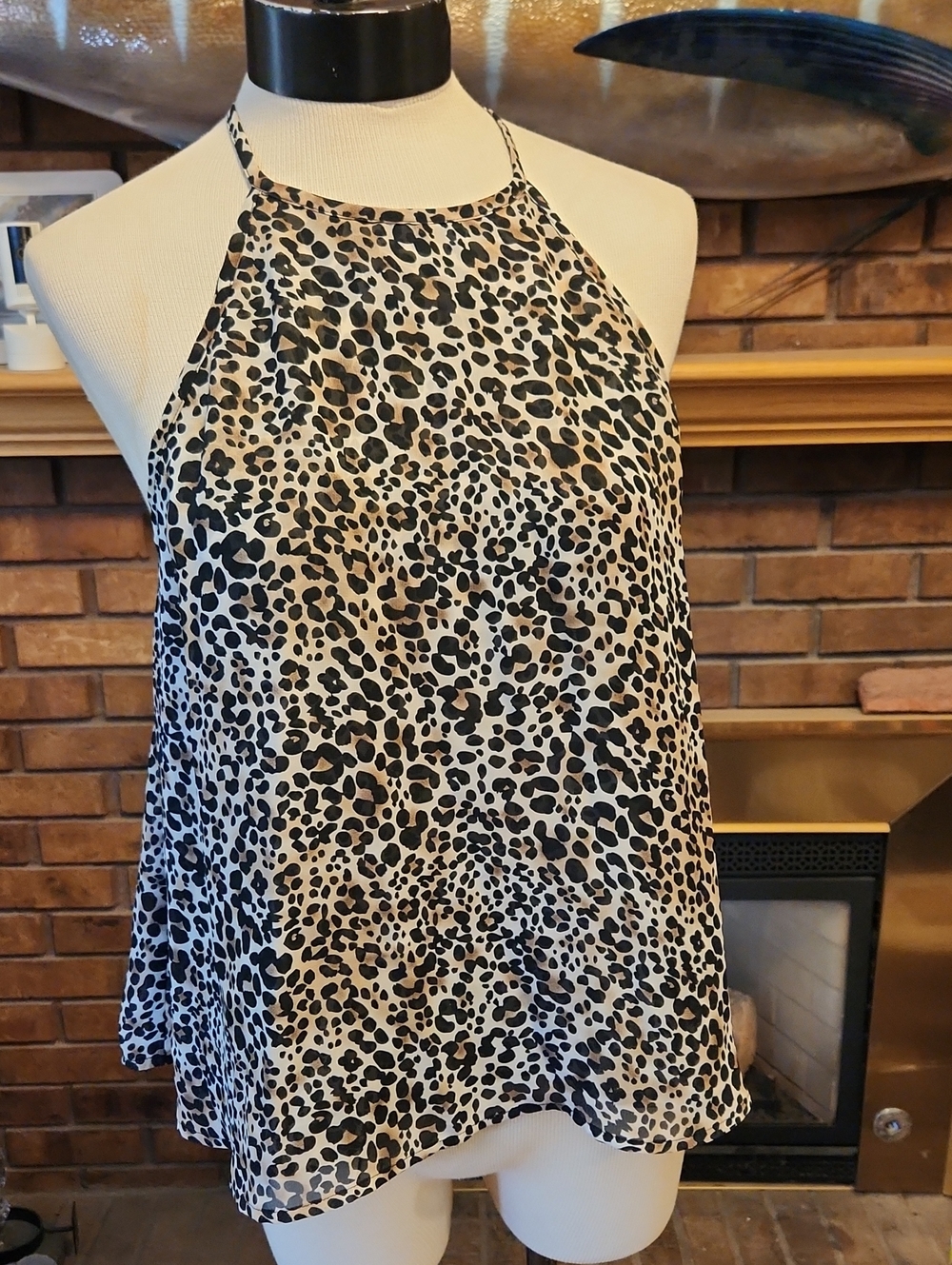 Semi Sheer Leopard Print Tank Top Show Me Your Mumu Open Back Summer Festival